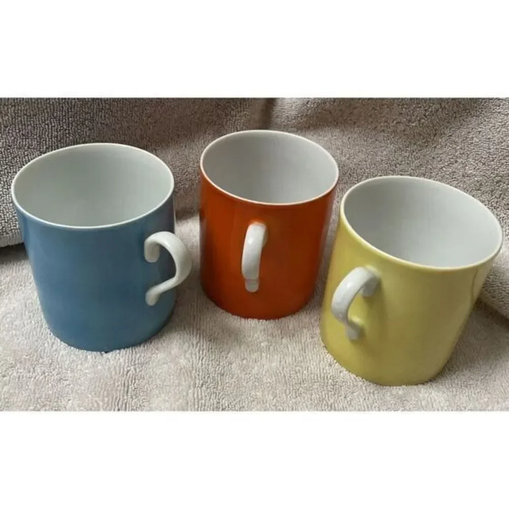 Vintage Made In Japan Colorful Cups Set‎ Of 3